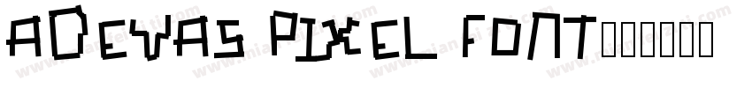 ADEVAS PIXEL FONT字体转换